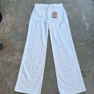 Reformation White Flare & Wide Leg Jeans